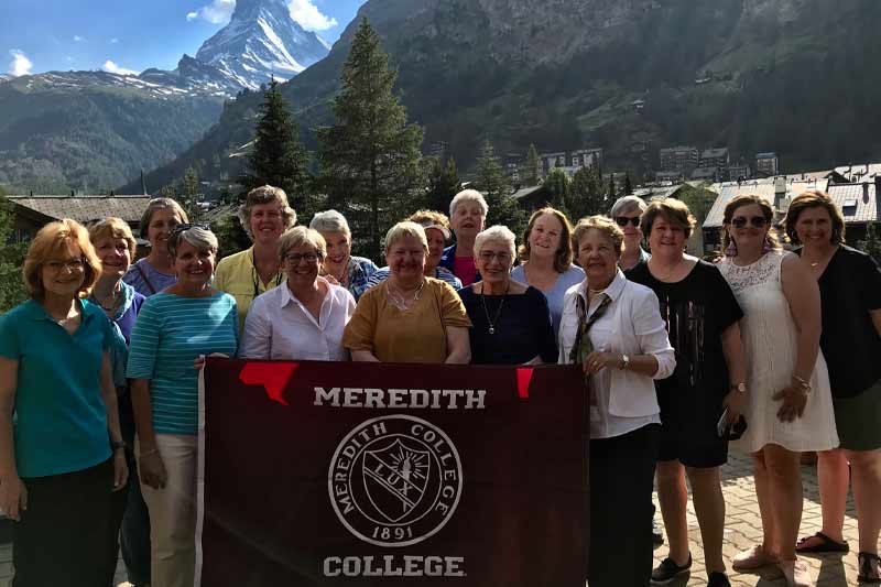Meredith tour group in Switzerland