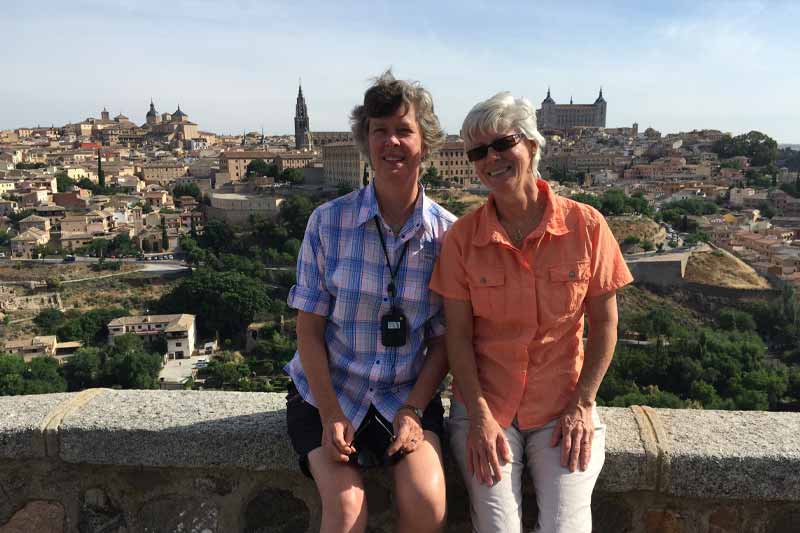 Godwin and Holt posing in Toledo, Spain