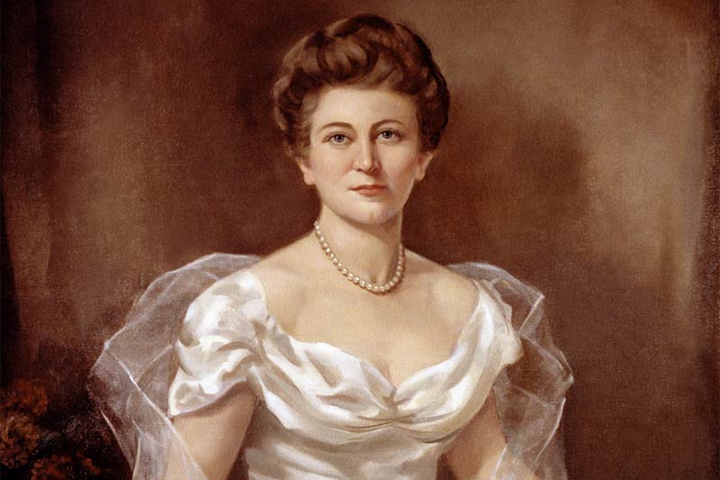 A painting of a young Lettie Pate