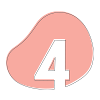 Decorative "4" on a pink paint splat.
