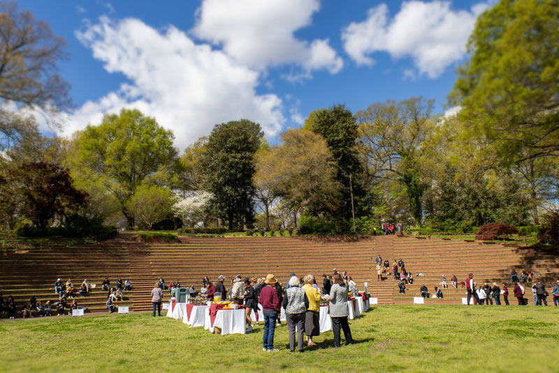 A view of the amphitheater during the celebration.