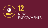 Graphic that says "12 new endowments".