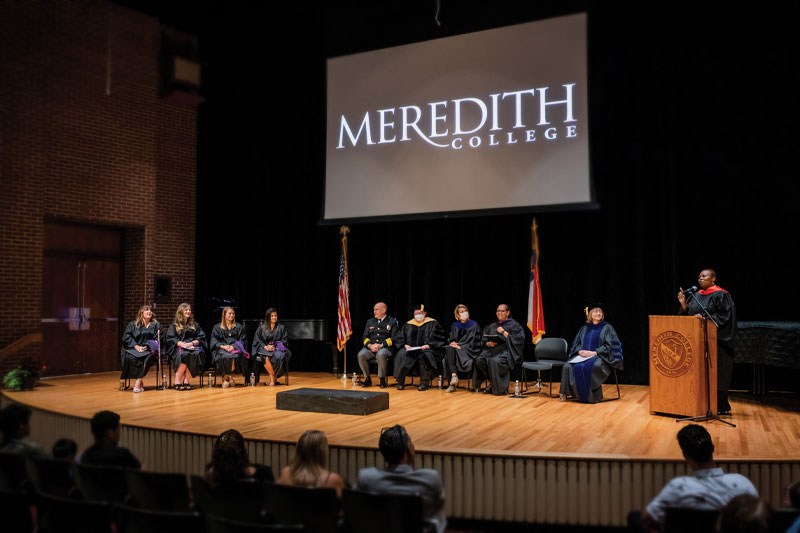 Masters in Criminal Justice graduates at their graduation.