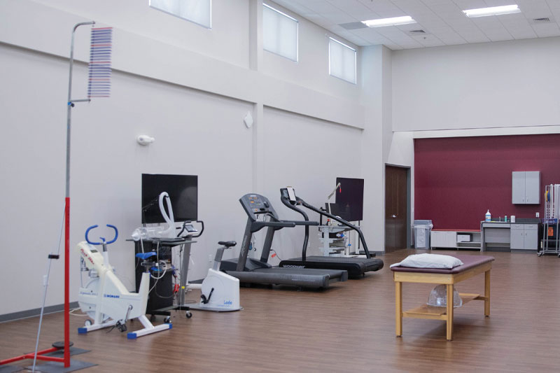 A view of the new exercise room in the CHESS building.