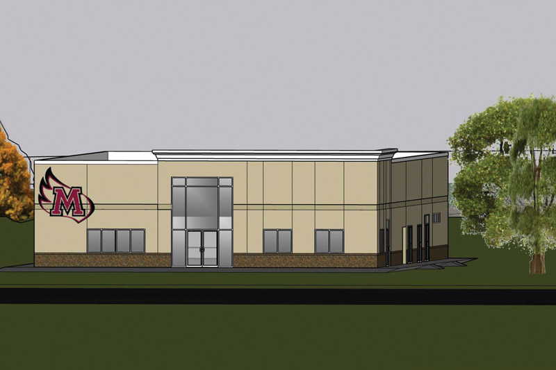 Artistic rendering of the new Estes-Speight Athletic Center.