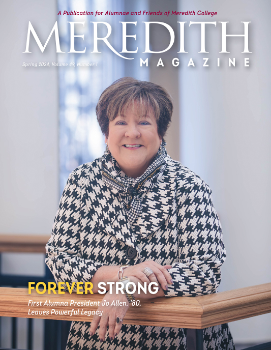 Spring 2024 magazine cover with Dr. Jo Allen smiling.